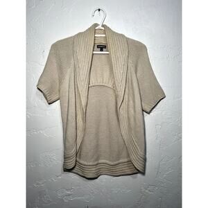 Express knit t shirt cardigan office career womens XS clean girl quiet luxury